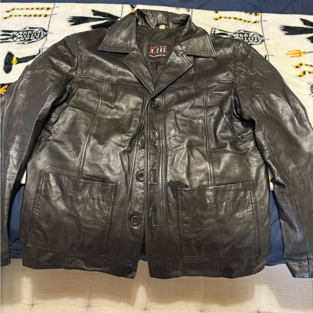 Men's Black Leather Jacket